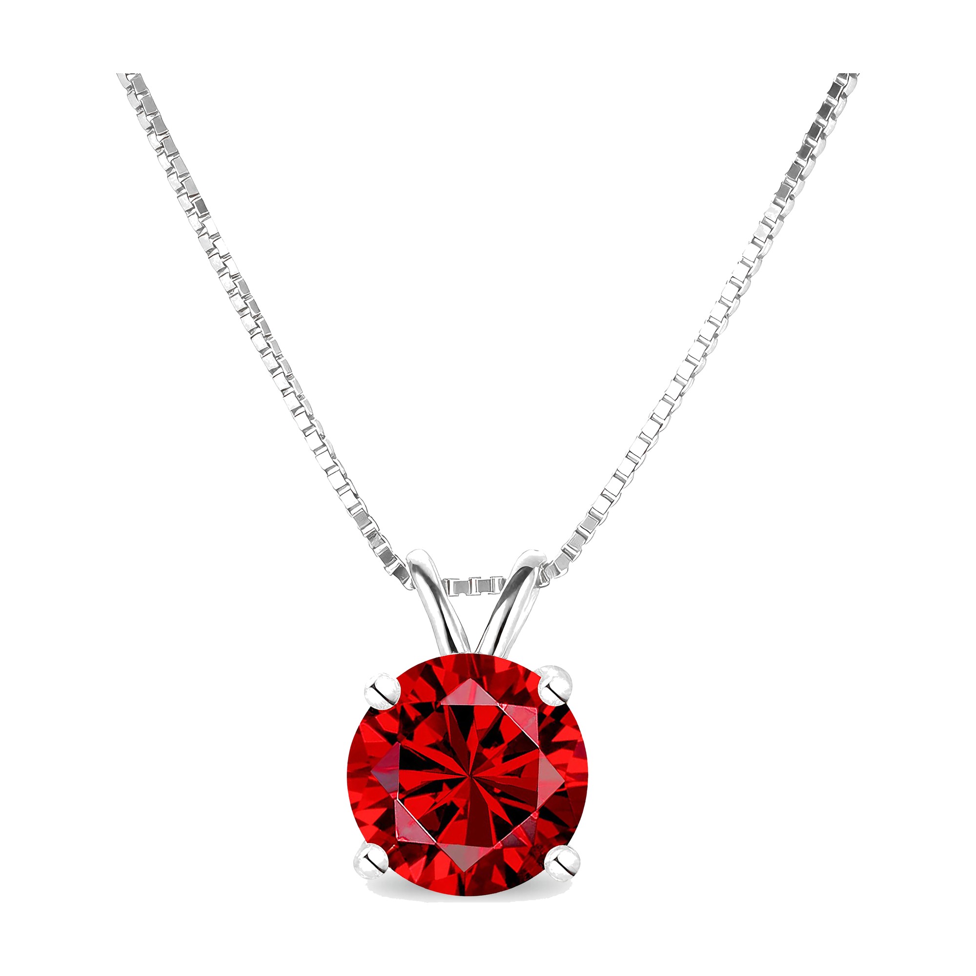 January Birthstone Solitaire Necklace