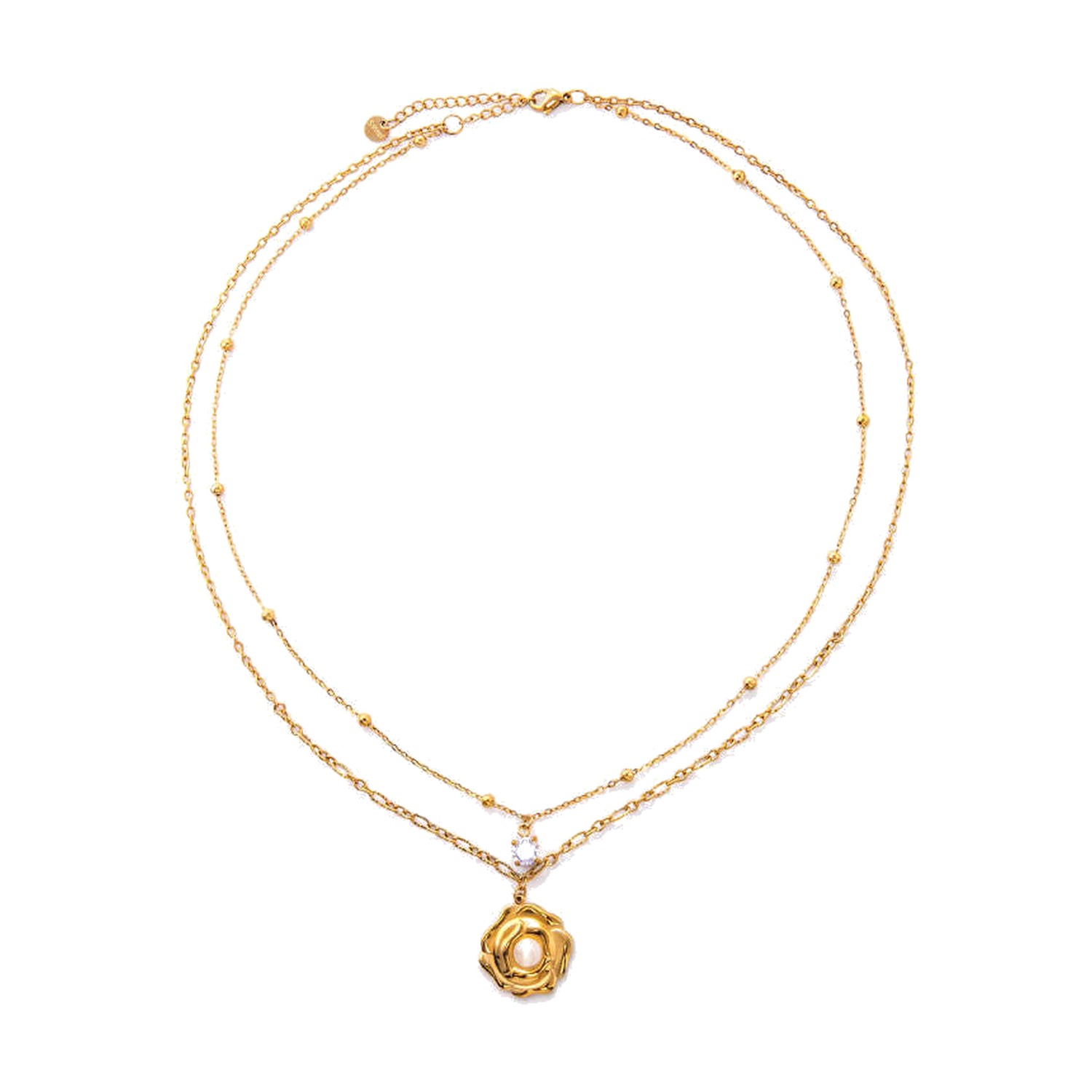 Double Layer Rose Necklace