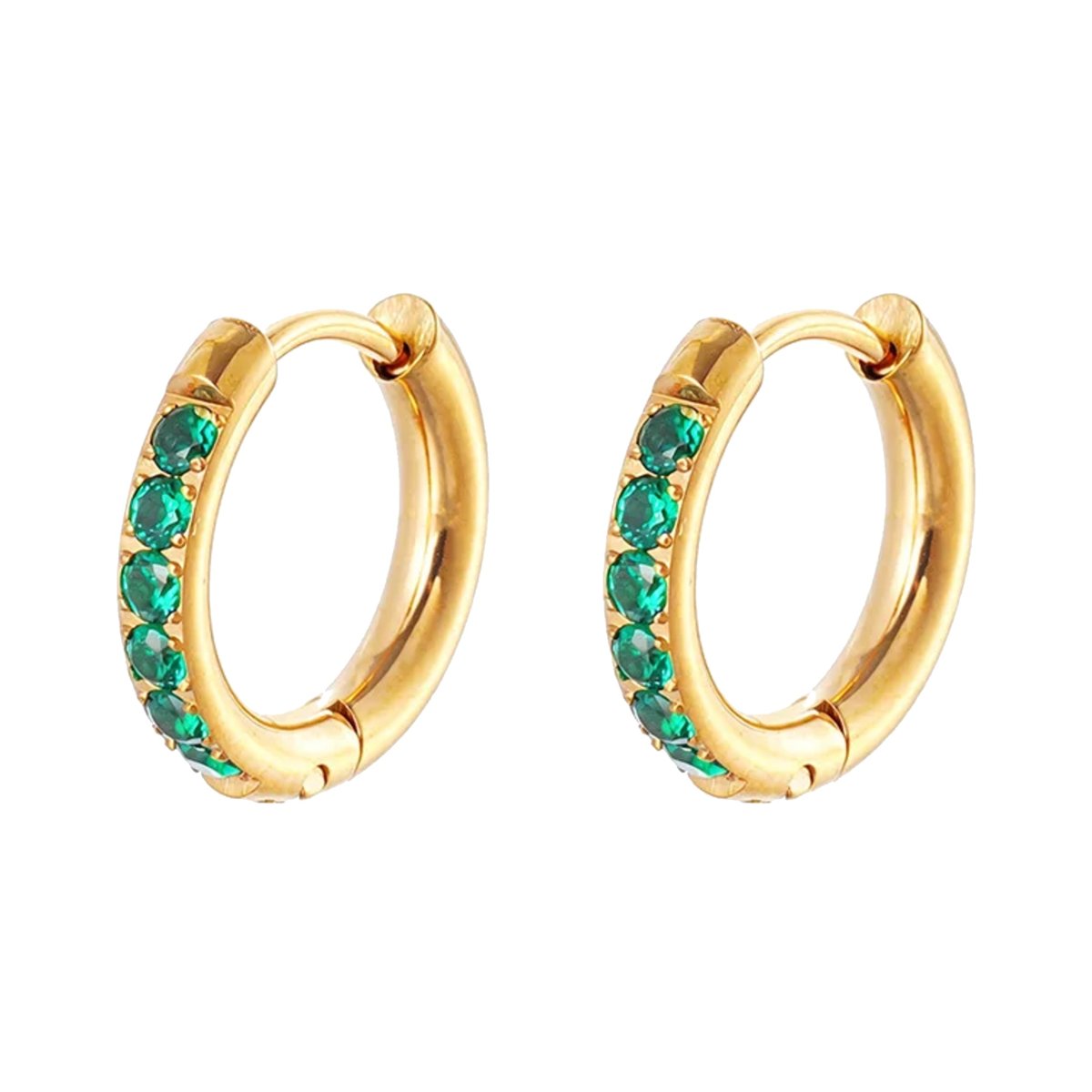 Cubic Zirconia Hoop Earrings
